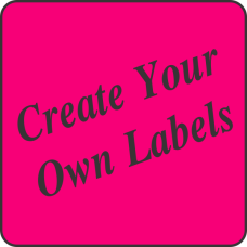 Create Your Own Fluorescent Pink Square Labels