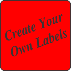 Create Your Own Fluorescent Red Square Labels