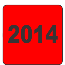 2014 Fluorescent Circle or Square Labels