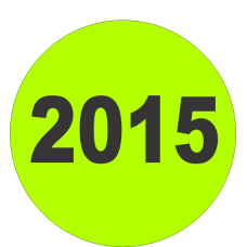 2015 Fluorescent Circle or Square Labels