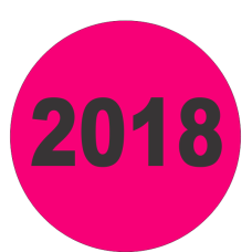 2018 Fluorescent Circle or Square Labels