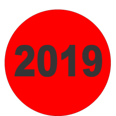 2019 Fluorescent Circle or Square Labels