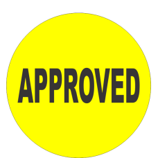 Approved Fluorescent Circle or Square Labels
