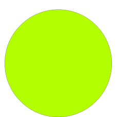 Blank Fluorescent Chartreuse Circle Labels