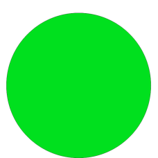 Blank Fluorescent Green Circle Labels