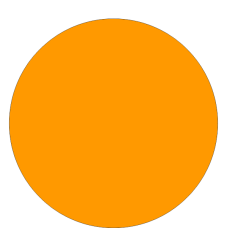 Blank Fluorescent Orange Circle Labels