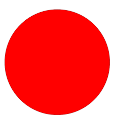 Blank Fluorescent Red Circle Labels