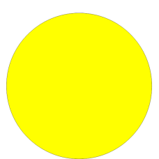 Blank Fluorescent Yellow Circle Labels