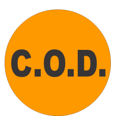 C.O.D. Fluorescent Circle or Square Labels