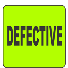 Defective Fluorescent Circle or Square Labels