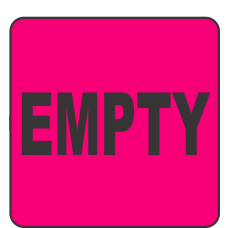 Empty Fluorescent Circle or Square Labels