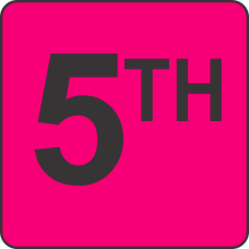 Fifth (5th) Fluorescent Circle or Square Labels