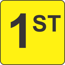First (1st) Fluorescent Circle or Square Labels