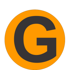 Fouroescent Circle or Square Label Alphabetic letter G