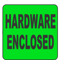Hardware Enclosed Fluorescent Circle or Square Labels