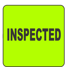 Inspected Fluorescent Circle or Square Labels