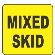 Mixed Skid Fluorescent Circle or Square Labels