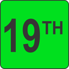 Nineteenth (19th) Fluorescent Circle or Square Labels