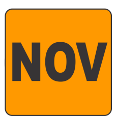 November Fluorescent Circle or Square Labels
