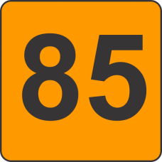 Number Eighty Five (85) Fluorescent Circle or Square Labels