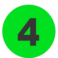 Number Four (4) Fluorescent Circle or Square Labels