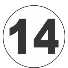 Number Fourteen (14) Fluorescent Circle or Square Labels
