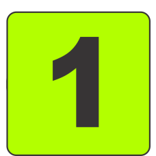 Number One (1) Fluorescent Circle or Square Labels