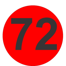 Number Seventy Two (72) Fluorescent Circle or Square Labels