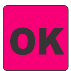 OK Fluorescent Circle or Square Labels