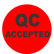 QC Accepted Fluorescent Circle or Square Labels