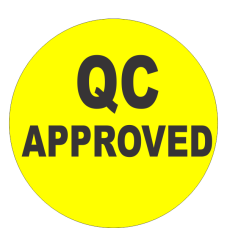 QC Approved Fluorescent Circle or Square Labels