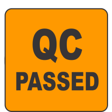 QC Passed Fluorescent Circle or Square Labels