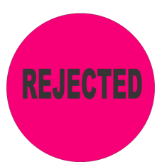 Rejected Fluorescent Circle or Square Labels