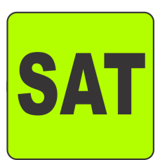 Saturday Fluorescent Circle or Square Labels