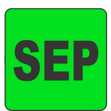 September Fluorescent Circle or Square Labels