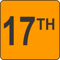 Seventeenth (17th) Fluorescent Circle or Square Labels