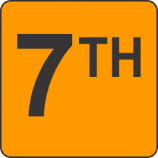 Seventh (7th) Fluorescent Circle or Square Labels