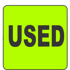 Used Fluorescent Circle or Square Labels