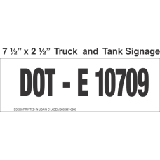 Bulk Tank Chemical Label 7.5x2.5 with 1in Lettering BISULFITES, INORGANIC AQUEOUS SOLUTION, N.O.S.
