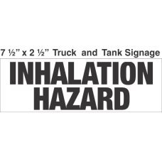 Bulk Tank Chemical Label 7.5x2.5 with 1in Lettering INHALATION HAZARD