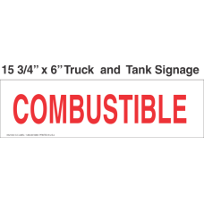 Truck And Tank Signs 16x6 Combustible