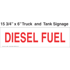 Truck And Tank Signs 16x6 Diesel Fuel