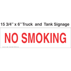 Truck And Tank Signs 16x6 No Smoking