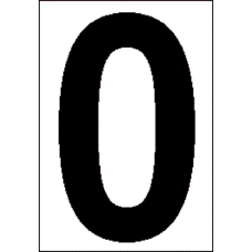 3.5 in.Number 0 (Clear Vinyl for Placard Numbering)