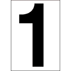 3.5 in.Number 1 (Clear Vinyl for Placard Numbering)