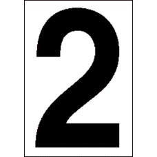 3.5 in.Number 2 (Clear Vinyl for Placard Numbering)