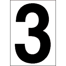 3.5 in.Number 3 (Clear Vinyl for Placard Numbering)