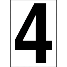 3.5 in.Number 4 (Clear Vinyl for Placard Numbering)