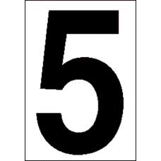 3.5 in.Number 5 (Clear Vinyl for Placard Numbering)