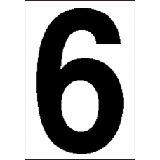 3.5 in.Number 6 (Clear Vinyl for Placard Numbering)